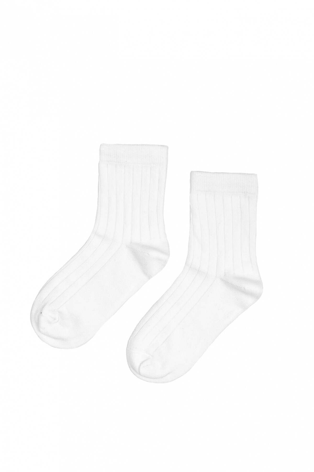 Medias Kids Rib Lisas Blanco