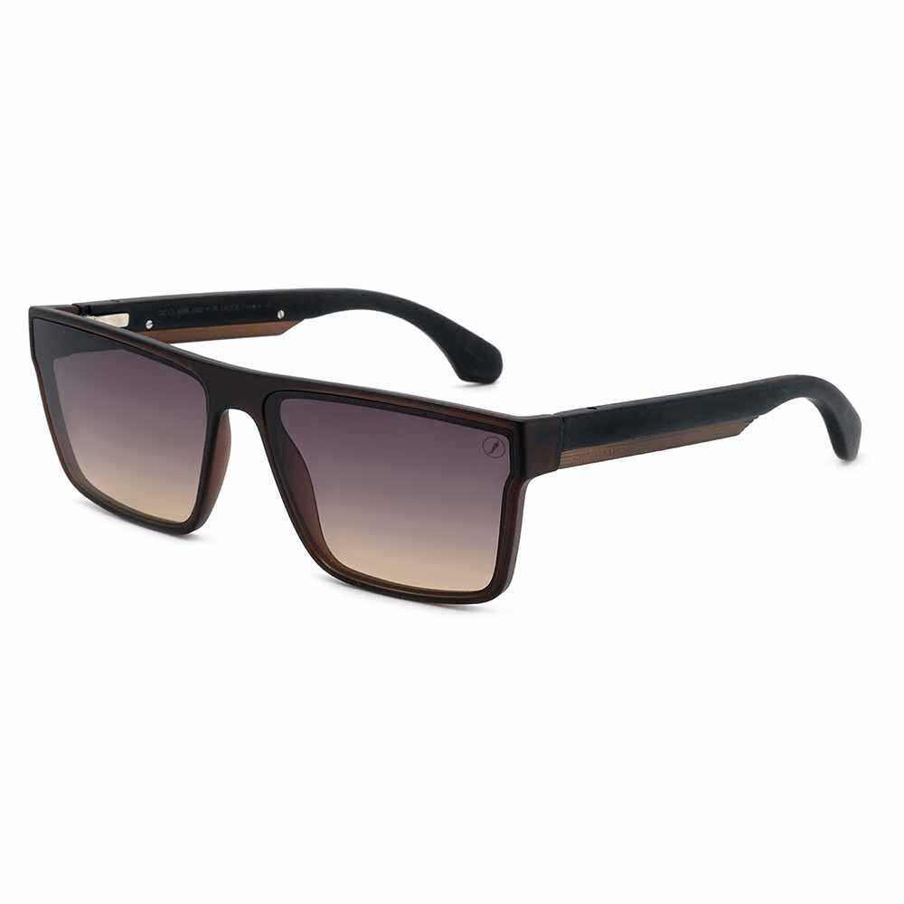 Lentes De Sol Bambu E Madeira Cuadrado - Unisex Gradiente/Marrón