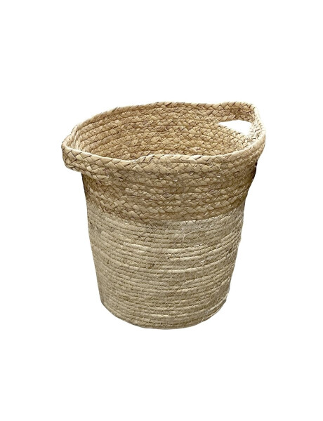 CESTO TEJIDO C/ASAS D33x36CM CREMA/NATURAL CESTO TEJIDO C/ASAS D33x36CM CREMA/NATURAL
