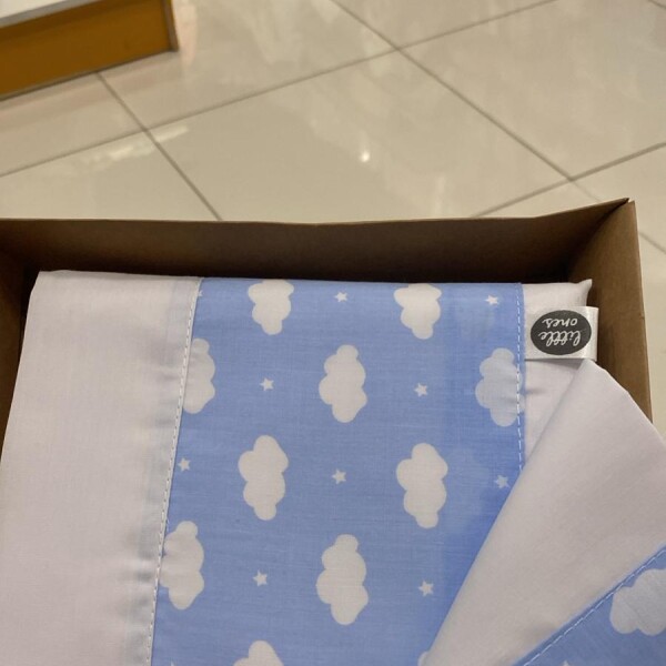 Sabanas minicuna colecho Little Ones Nubes celeste