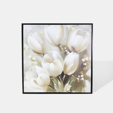 CUADRO DEC FLORES 60X60CM Unica
