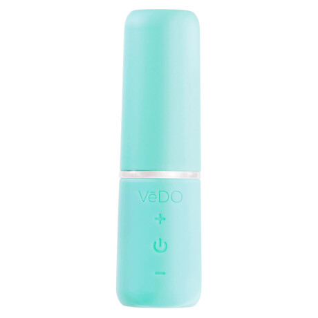 Bala Vibradora Lipstick Vedo Retro Recargable Turquesa