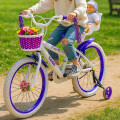Bicicleta Infantil Rodado 20 Con Rueditas Auxiliares Violeta