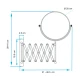 ESPEJO DE PARED EXTENSIBLE AUMENTO X3 20CM DE DIAMETRO AQUALIA 000