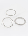 Pulseras Elásticas Sets Special Price Set De Pulseras Con Strass - Plateado Rodio