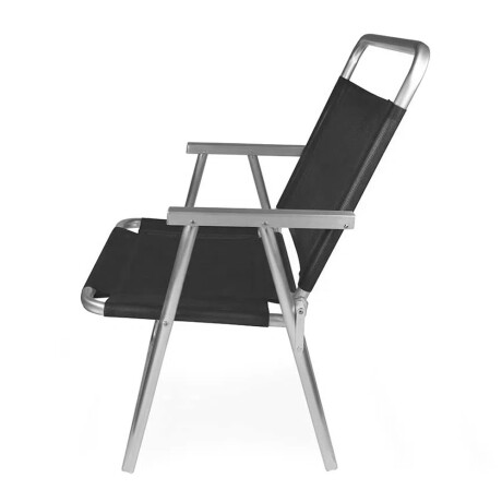 Reposera Silla Alta Plegable en Aluminio Mor Oversize Negro