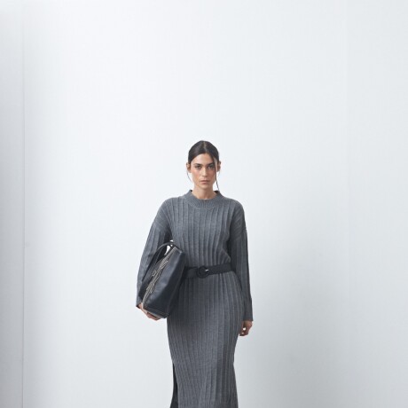 VESTIDO SIMEON Gris Osc Melange