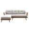 Sofá Con Chaise - Triunfo - 3 Cuerpos Marrón y beige Chaise Derecho