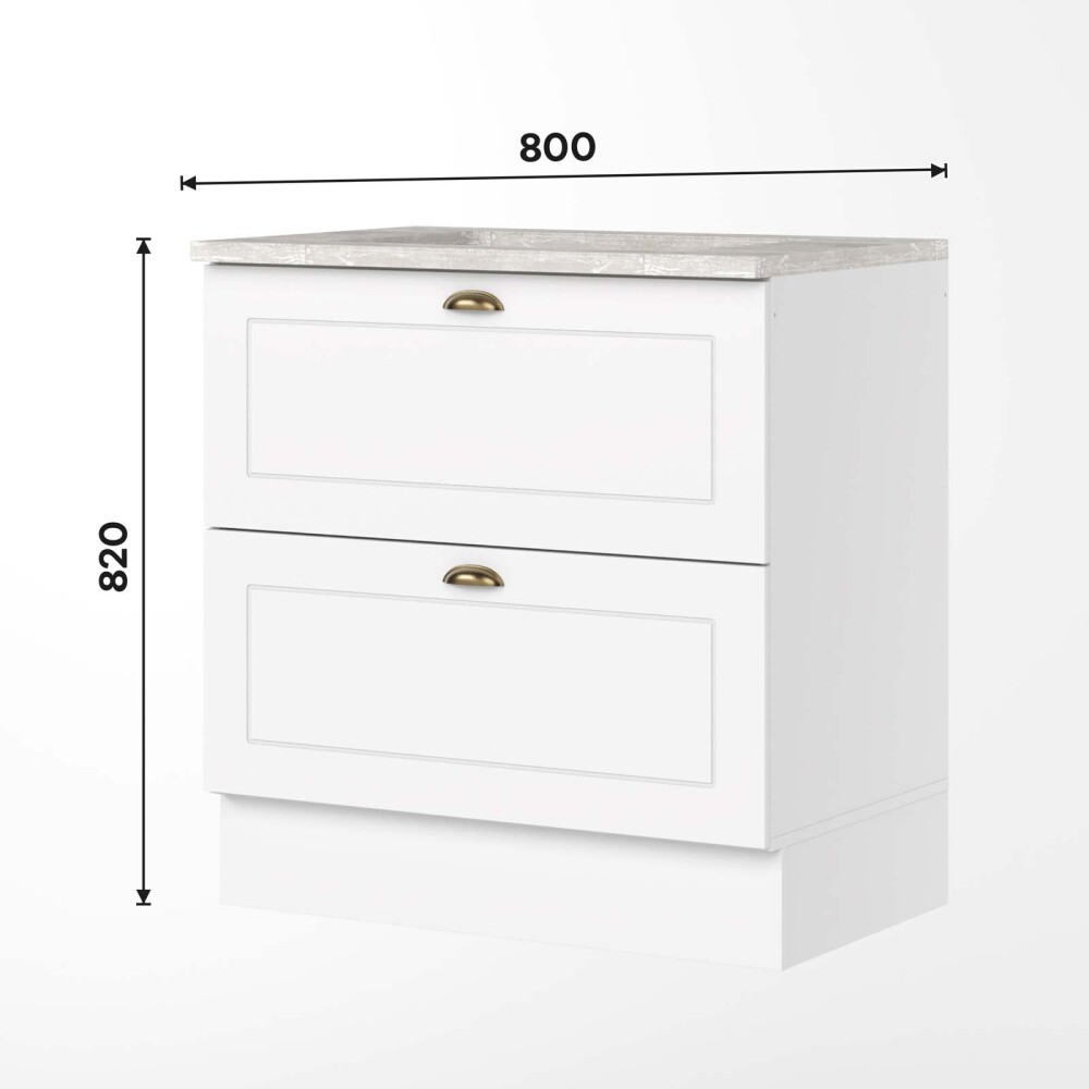BAJO MESADA 2C MDF BLANCO AMERICANA