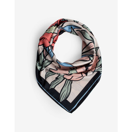 Pañuelo Con Estampa De Flores Combinacion Multicolor