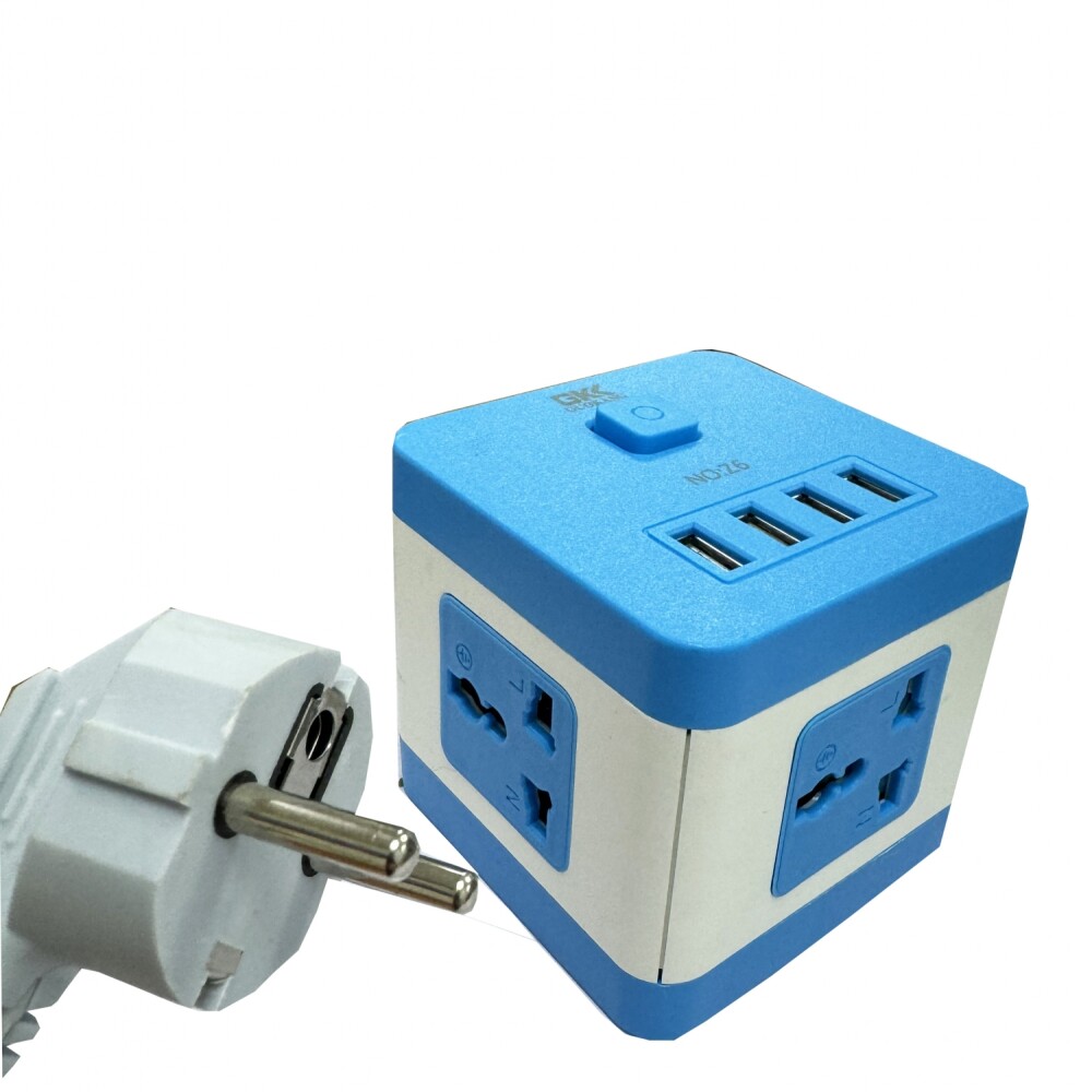 Alargue De Enchufes En Forma De Cubo Celeste
