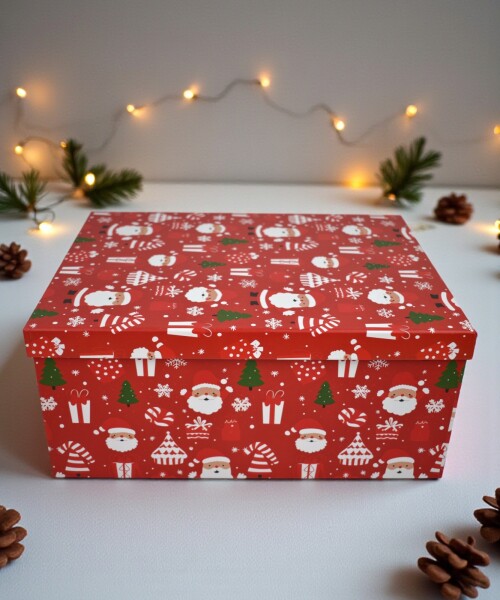 Caja Rigida Navidad 24,5 x 32x5 x 14 Diseño 3