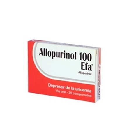 ALLOPURINOL EFA 100MG X25 COMPRIMIDOS ALLOPURINOL EFA 100MG X25 COMPRIMIDOS