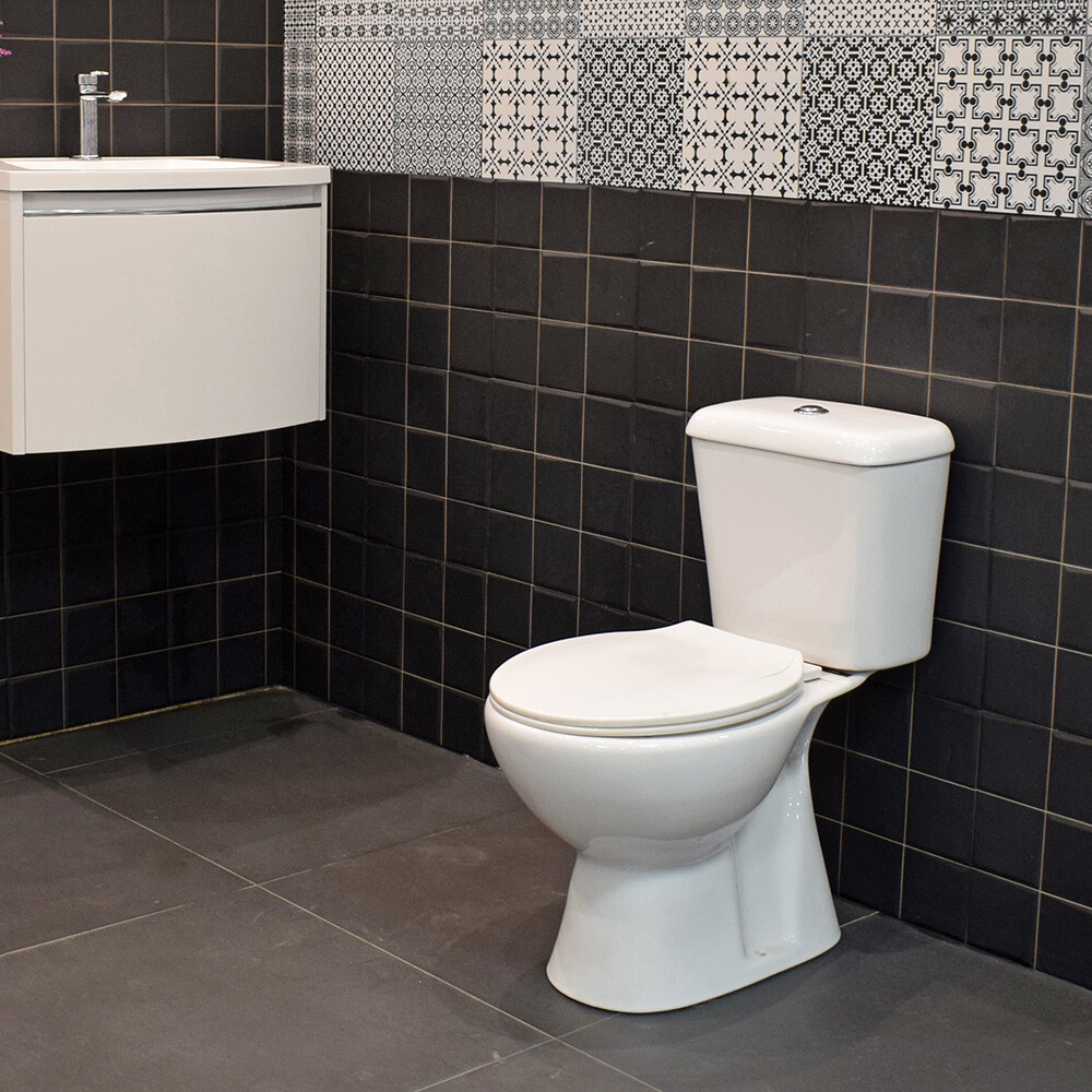 JUEGO DE INODORO CON MOCHILA Y TAPA / MODELO KLEIN BLANCO Juego De Inodoro Con Mochila Y Tapa / Modelo Klein Blanco