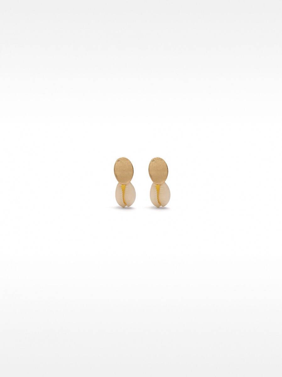 Pendientes Con Conchas - blanco 