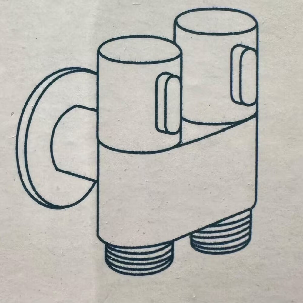 Llave de corte Doble p/ducha higiénica Cromo Llave De Corte Doble P/ducha Higiénica Cromo