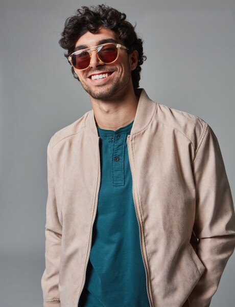 Campera bomber beige
