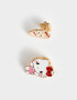 Prendedor Esmaltado Set De Pins Hello Kitty - Dorado
