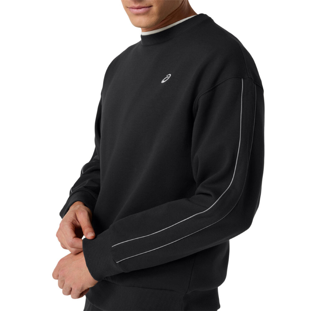 Polera Training Asics Track Club Heritage Crew-Neck Top C Un Performance Black