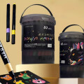 Marcadores En Balde Set De 80 Colores Estuche Redondo Marcadores En Balde Set De 80 Colores Estuche Redondo
