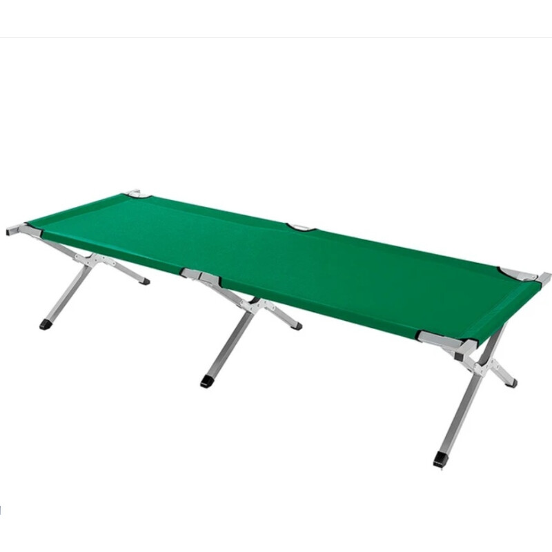 Catre Cama Plegable Metálico Para Camping Con Bolso Verde