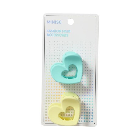 Set pinzas corazón 2pcs verde