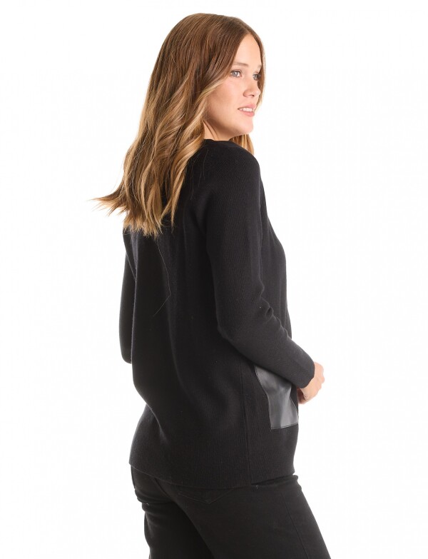 Cardigan Combinado NEGRO