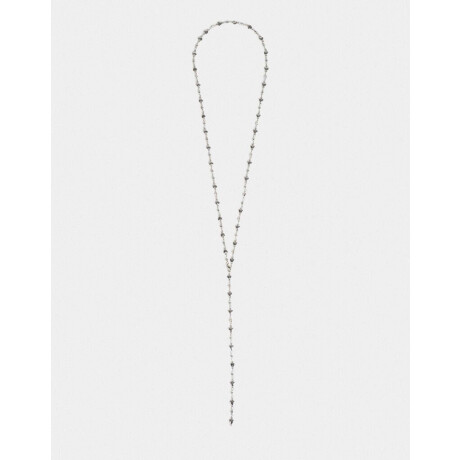 Collares Largos De metal Plateado