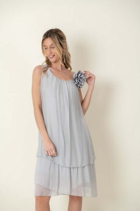 VESTIDO AMAPOLA Gris claro