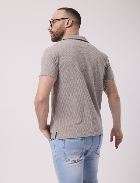 Remera cloque lisa gris