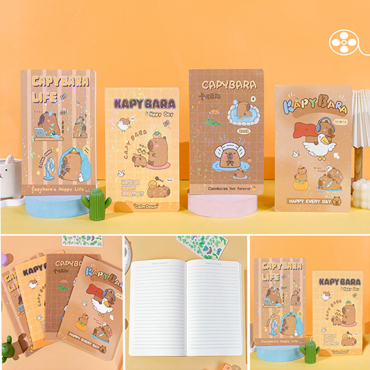 Cuaderno a rayas capibara 30 hojas - Cuaderno A Rayas Capibara 30 Hojas 