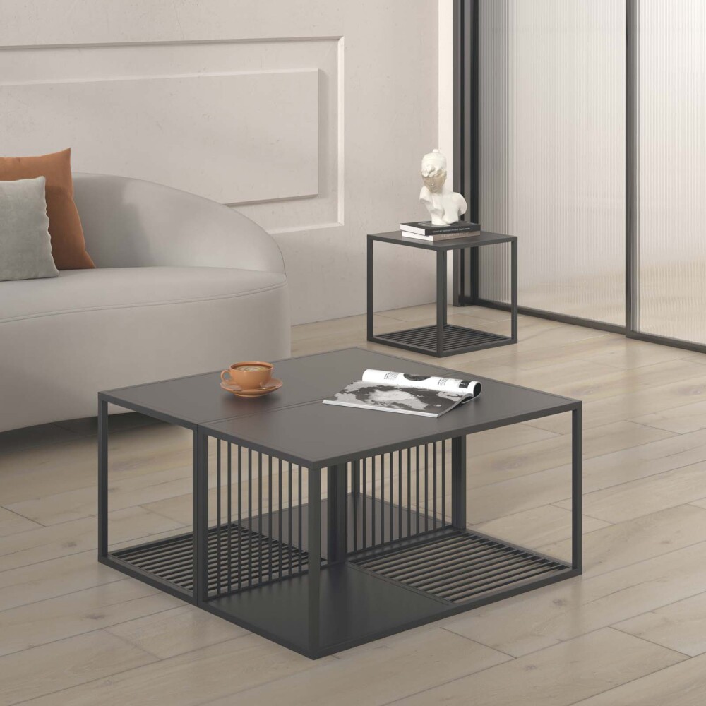 MESA RATONA METAL NEGRO OLIVIA