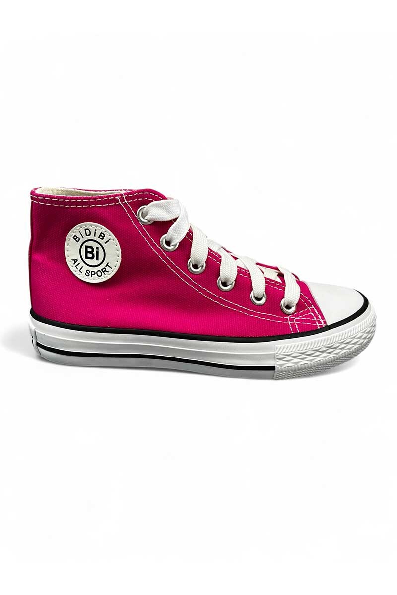 BOTA DEPORTIVA MEDIO BASKET LONA NIÑO Fuxia