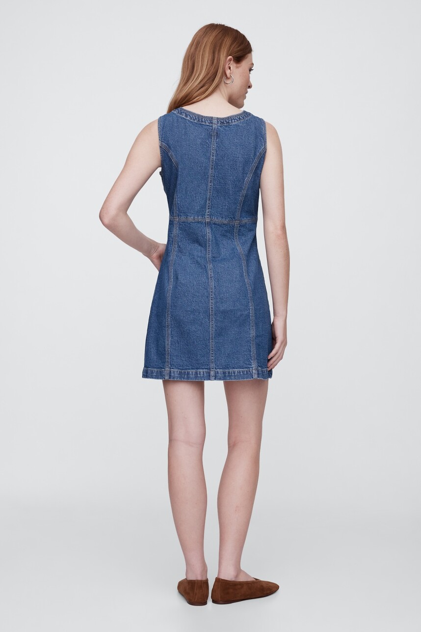 Vestido De Jean Con Botones Mujer Medium Indigo 15