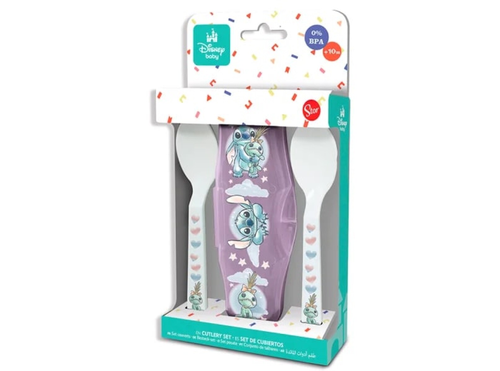Cubiertos en Estuche Stitch 