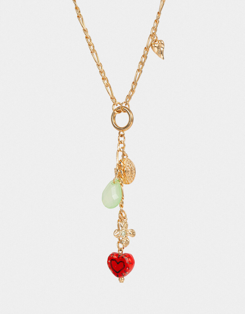 Collar Corto Dijes Cerámica 