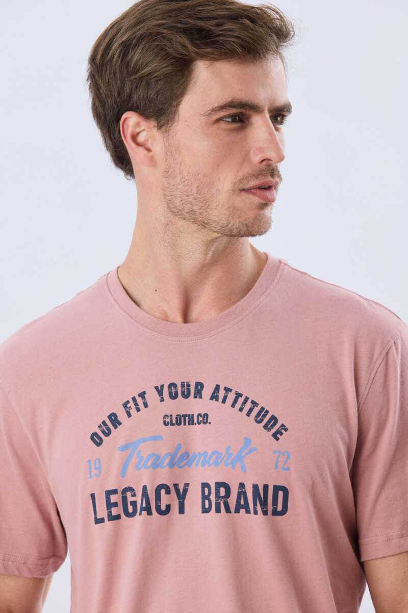 REMERA ESTAMPADA DE ALGODÓN - Rosa 