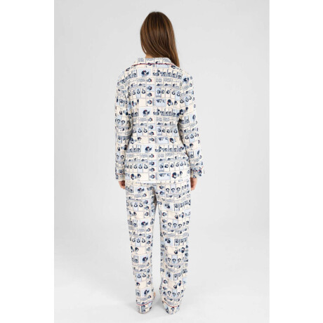 Pijama mafalda 2 flannel fleece Marfil