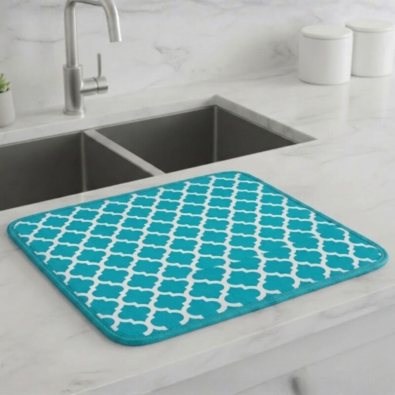 Escurridor de vajilla en microfibra 40x45 cm TRAMA CELESTE