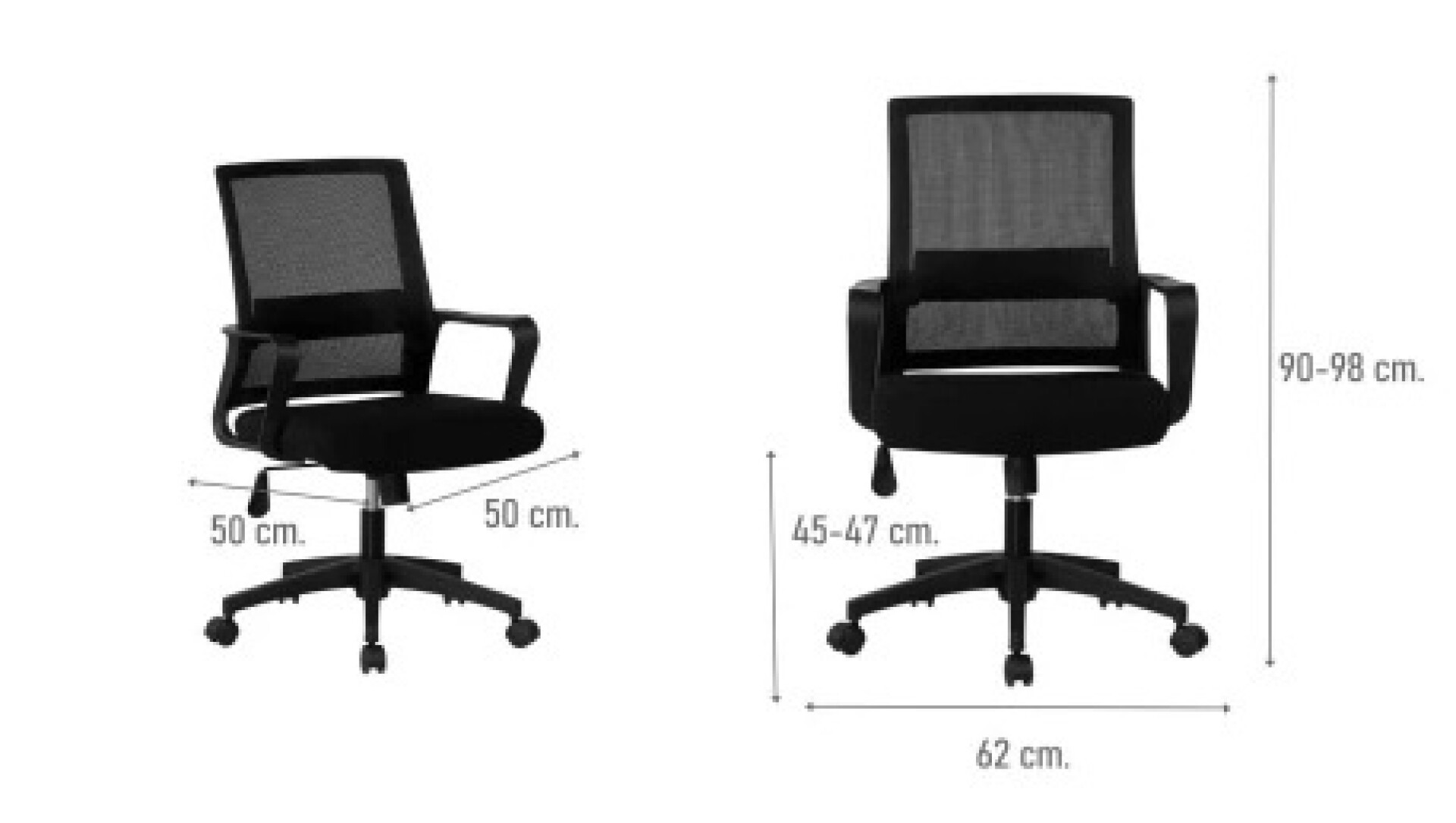 Silla de Oficina Ryan Negro 