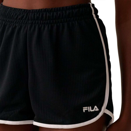 Fila Shorts International Mujer Negro-Blanco