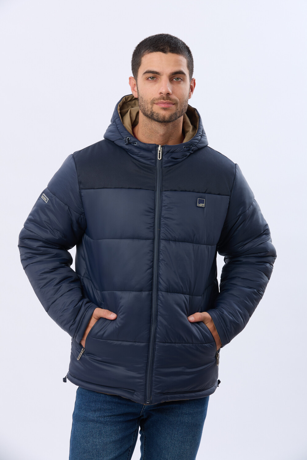 CAMPERA REVERSIBLE CAPITONEADA Azul
