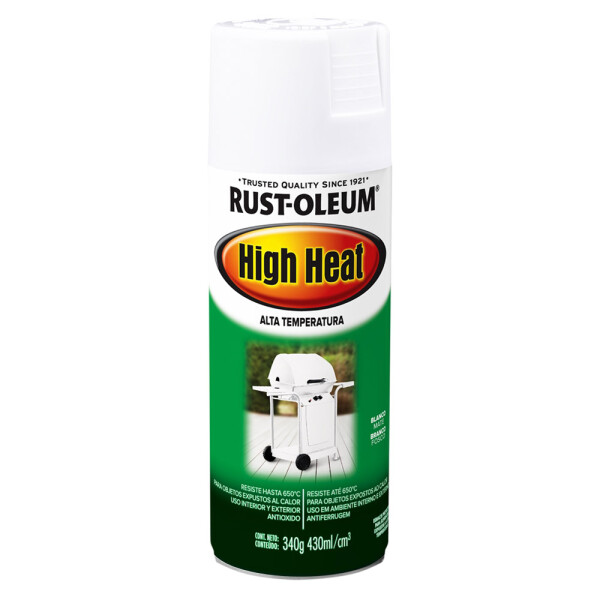 Esmalte aerosol alta temperatura 340Gr Blanco Rust Oleum