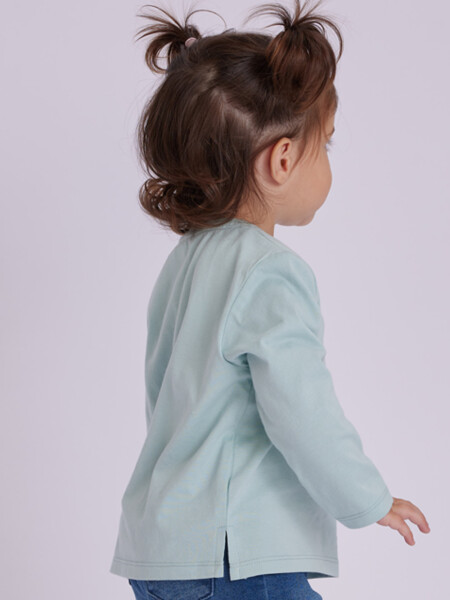 Remera manga larga Love Verde