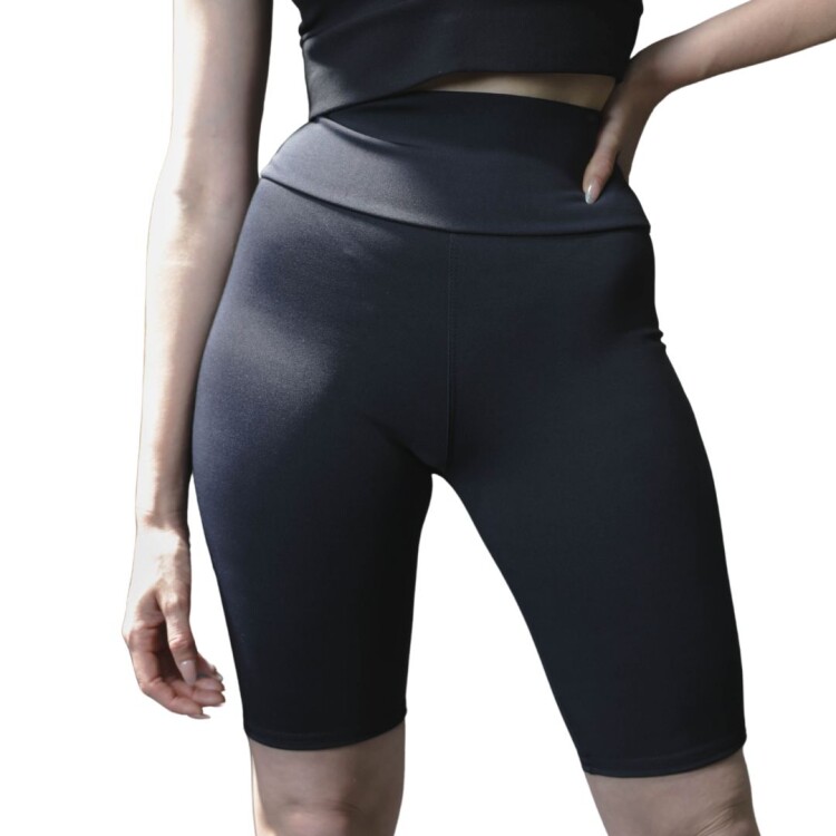 CALZA CICLISTA LYCRA Y POLIAMIDA NEGRO