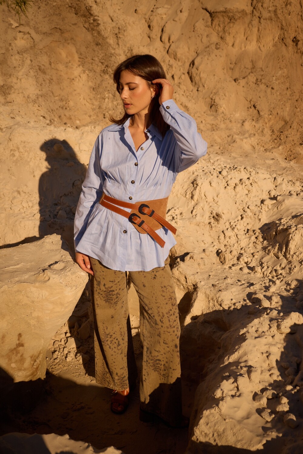 Double Hip Belt Tostado / Camel