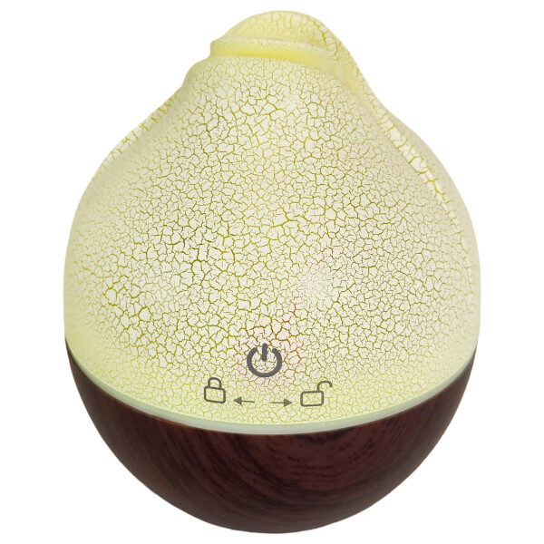 Aromatizante Difusor Ultrasónico De Aceite Esencial Con Led Color Marron Oscuro