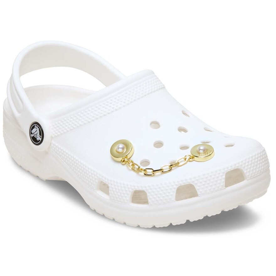 Jibbitz Gold Chain with Pearl Rivets Multicolor