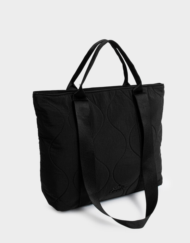 Shopper Puffy Cartera Shopper Acolchada - Negro