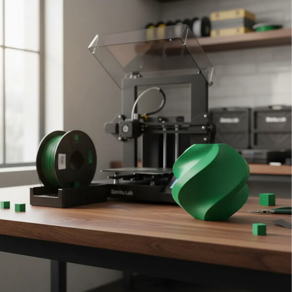 Filamento Para Impresora Bambu Lab Tpu Bobina 1kg VERDE